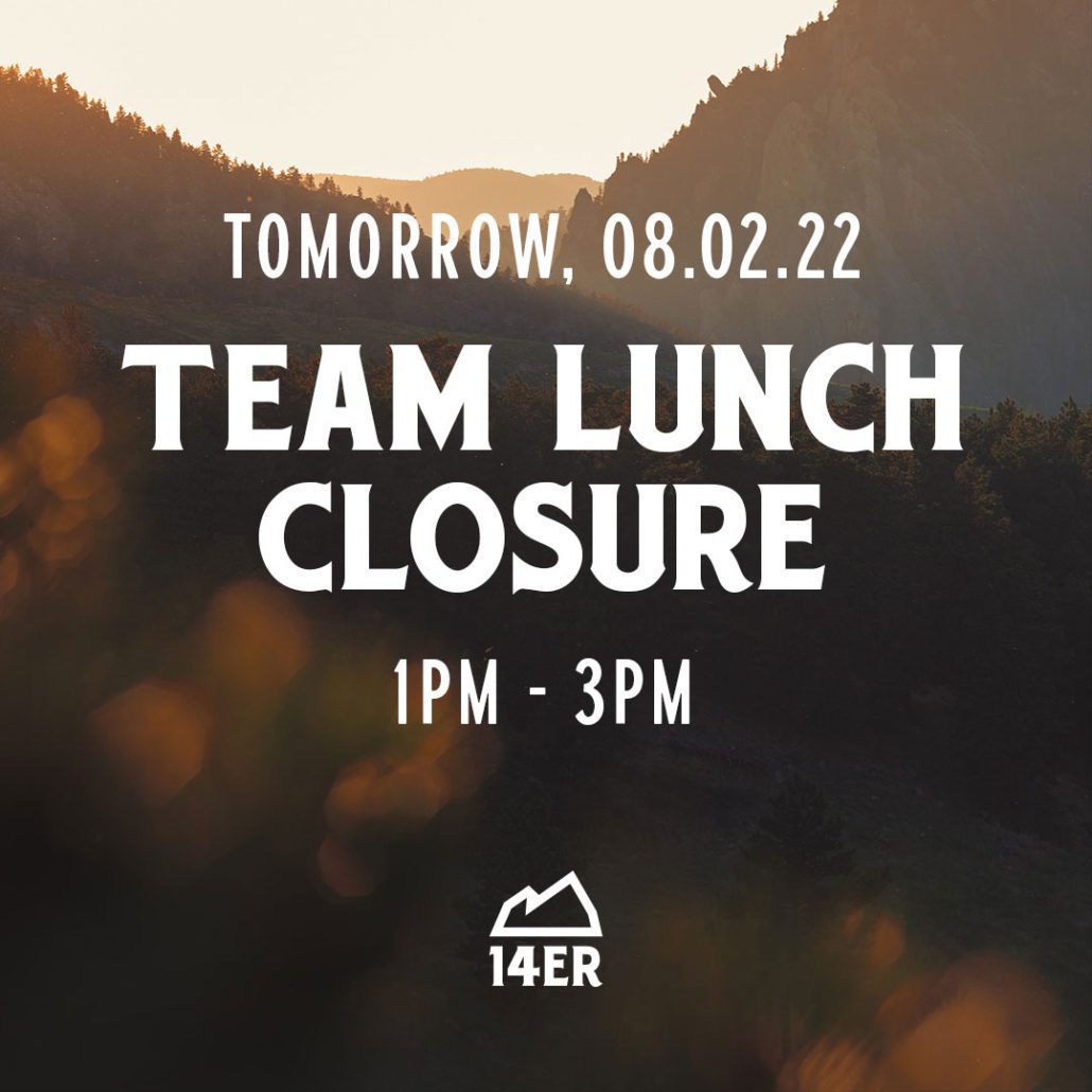 TEAM LUNCH CLOSURE